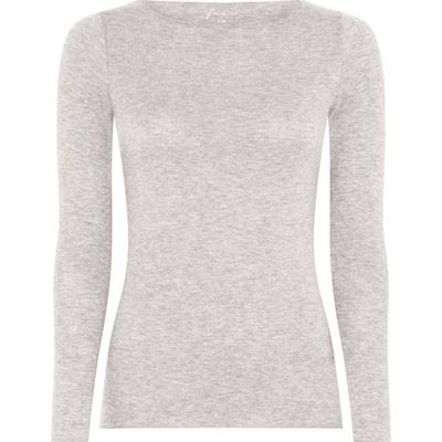 FRAU TOP, LIMA CASHMERE LS BOATNECK TOP, LT BEIGE MELANGE